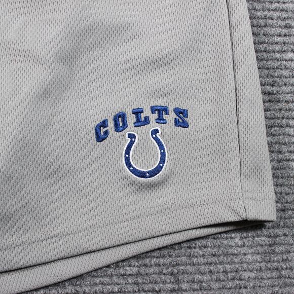 NFL Team Apparel Shorts Mens XL Gray Mesh Colts Drawstring - Picture 2 of 7